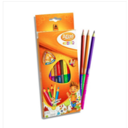 Atlas Junior Bi Color Pencil 12 Pcs 24 Color
