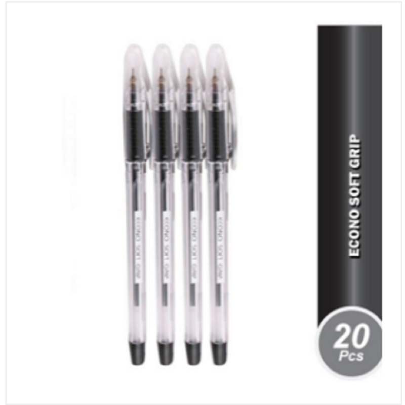 Econo Exam Pen Black 18pcs And Econo Soft Grip Pen Black 20pcs Combo Offer