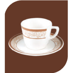 Small Tea Cup Saucer Golden Leaf Brand: Italiano
