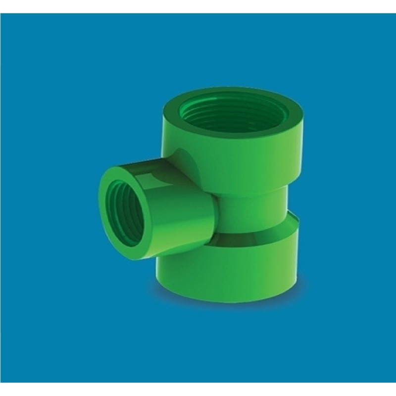 UPVC Thread Tee 1" x 1/2" Green AAAH Code 401