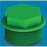 UPVC Thread Plug Cap 1/2'' Green AAAH Code 0399