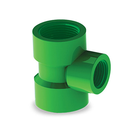 uPVC Thread Reducer Tee 3/4"x1/2" Green AAAG CODE 13574