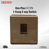 One Plus ICON 1 Gang   2 way Switch Code: 13471-2