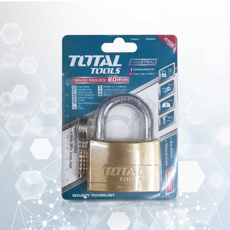 Total Brass Pad Lock 30mm - Code:12989