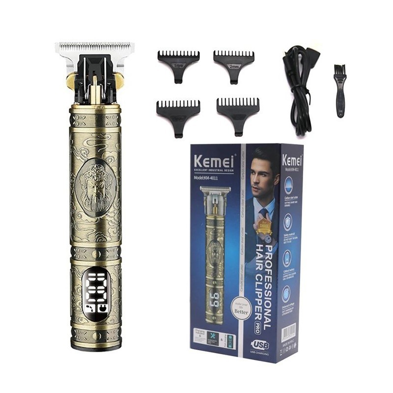 KEMEI KM-4011 Professional Metal Body Hair And Beard Trimmer- Non Guarantee