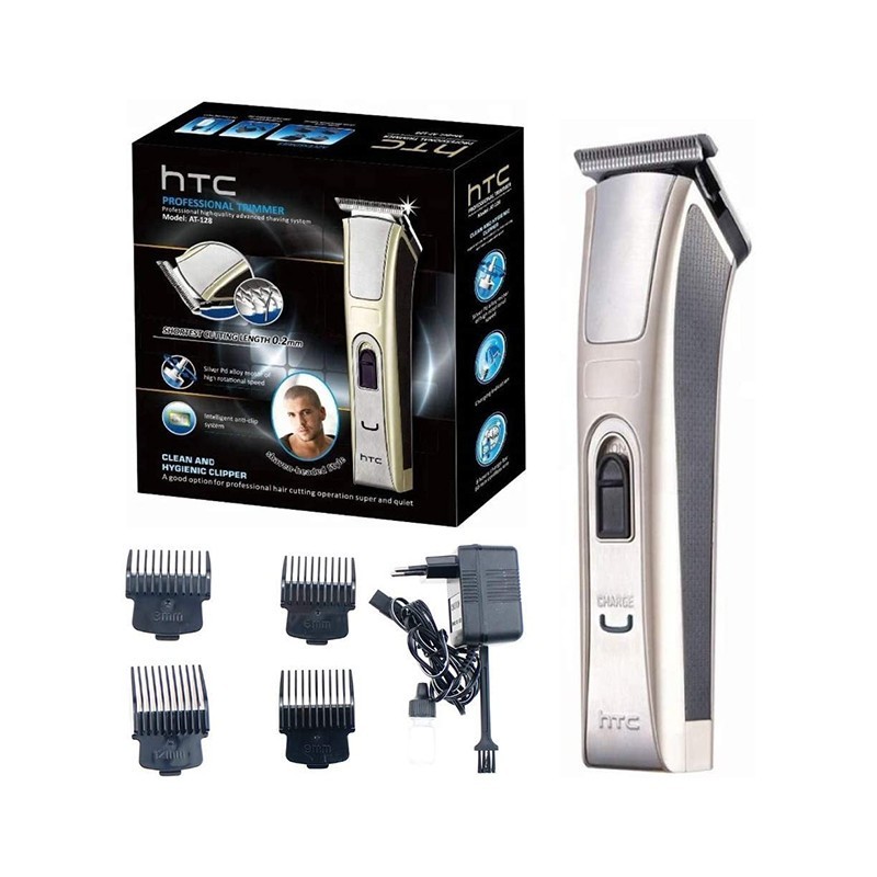 HTC AT-128 Rechargeable Hair Trimmer for Professional- 3 Month Guarantee