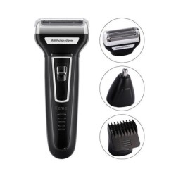 KEMEI KM 6558  3 in 1 Rechargeable Hair & Nose Trimmer- 3...