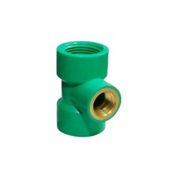 uPVC Reducing Thread Brass Tee 1½"x½"- Code: 12206