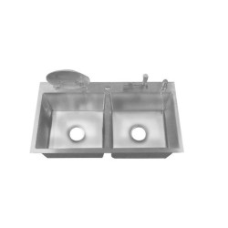 Homemade Kitchen Sink Size: 18" x 32" DB, Knife Holding System- Code: 12131