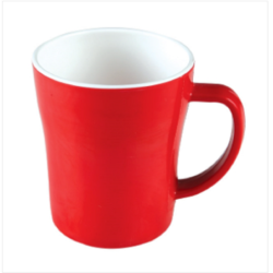 4" Round Mug Red-White Brand: Italiano