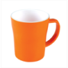 4" Round Mug Orange-White Brand: Italiano