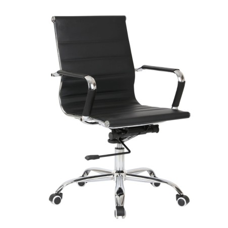 High End PU Staff Office Computer Chair Leather Low-Back High-Back Height Adjustable Design Office Furniture Chairs