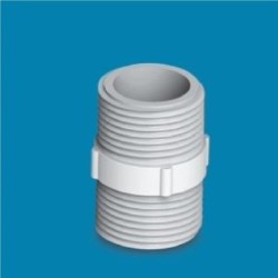 RFL UPVC Thread Nipple 1/2" White