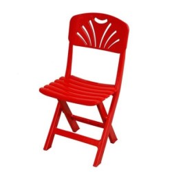 Folding Casual Chair (Tulip-Bar) - Red