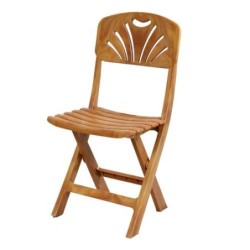 Folding Casual Chair (Tulip-Bar) - Sandal Wood