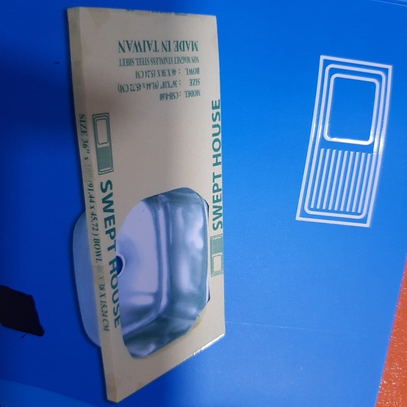 Sweipt House Sink  Size: 18"x30" Thik 5mm