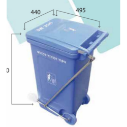 SD05  Wheel Dustbin Paddle - Blue