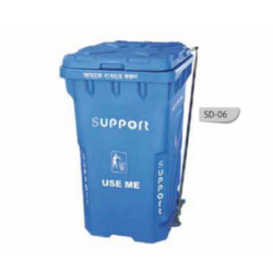 SD06  Wheel Dustbin Paddle - Blue