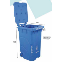 SD 08 With Wheel Dustbin 140Ltr-SM Blue