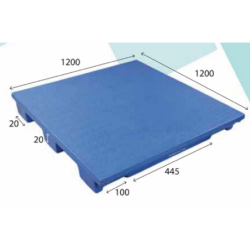 Industrial PU Pallet 3 Runner Blue 1200x1200x150