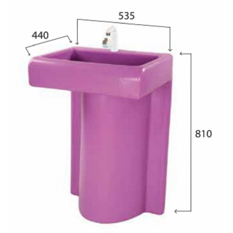 Wash Basin With Plastic Fittings