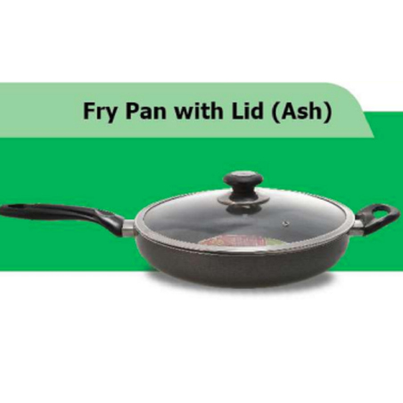 TPR NS Glamour Fry Pan with Lid (Ash) -32 CM