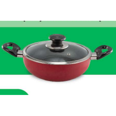 TPR NS Glamour Karai with Lid (Red) - 22 cm