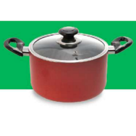 TPR NS Glamour Casserole with Lid (Red) - 24 cm