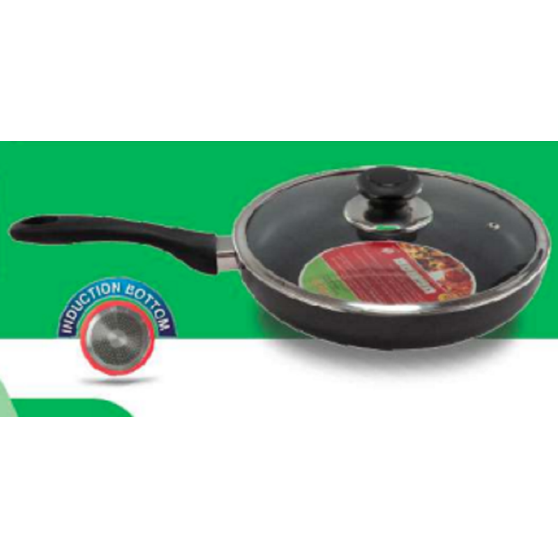 TPR NS Glamour Fry Pan With Lid IB (Ash)-28cm