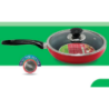 TPR NS Glamour Fry Pan with Lid IB (Red) - 26cm