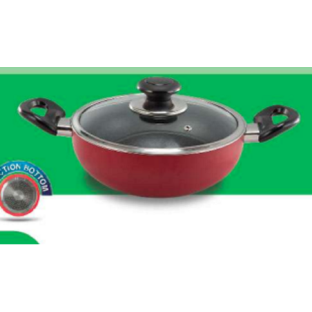 TPR NS Glamour Karai With Lid IB (Red)- 28cm