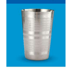 PB SS Glass with Design- 18 CM