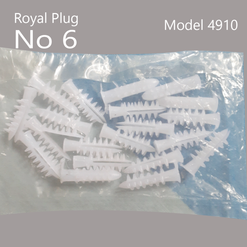 No 6 Royal Plug  PVC Plastic