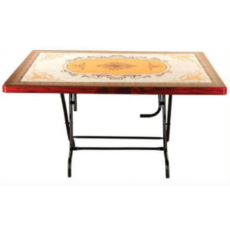 6 Seated Square Table-Print R/W Diamond(St/L)-TEL