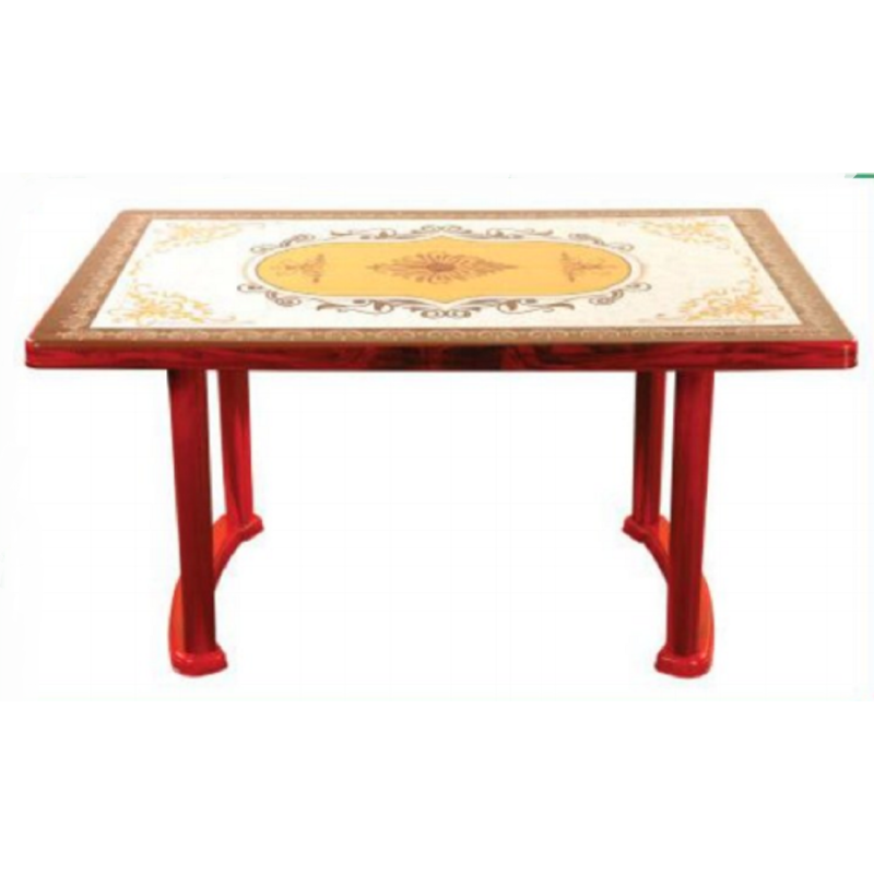 6 Seated Square Table-Print R/W Diamond (P/L)-TEL