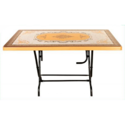 6 Seated Square Table-Print S/W Diamond(St/L)-TEL