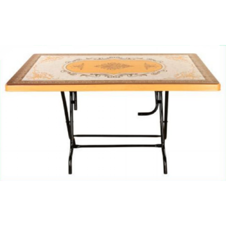 6 Seated Square Table-Print S/W Diamond(St/L)-TEL