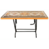 6 Seated Square Table-Print S/W Royal (St/L)-TEL