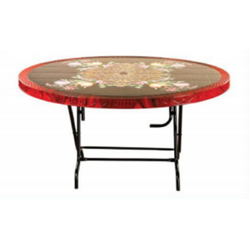 6 Seated Deluxe Table-Print R/W Flower (St/L)-TEL