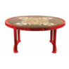 6 Seated Deluxe Table-Print R/W Flower (Pl/L)-TEL