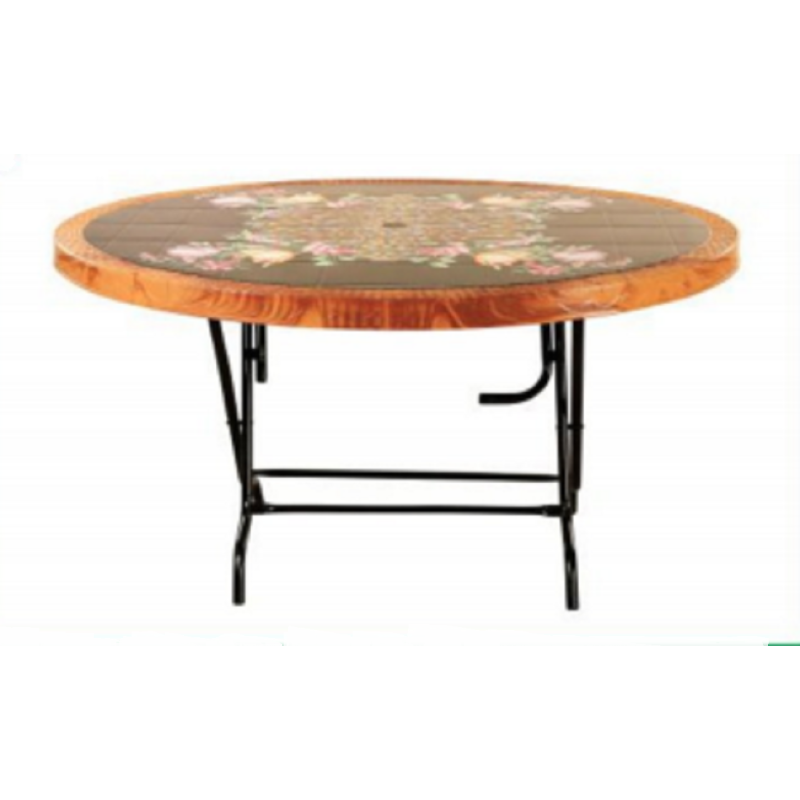 6 Seated Deluxe Table-Print S/W Flower (St/L)-TEL
