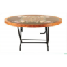 6 Seated Deluxe Table-Print S/W Flower (St/L)-TEL