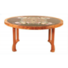 6 Seated Deluxe Table-Print S/W Flower (Pl/L)-TEL
