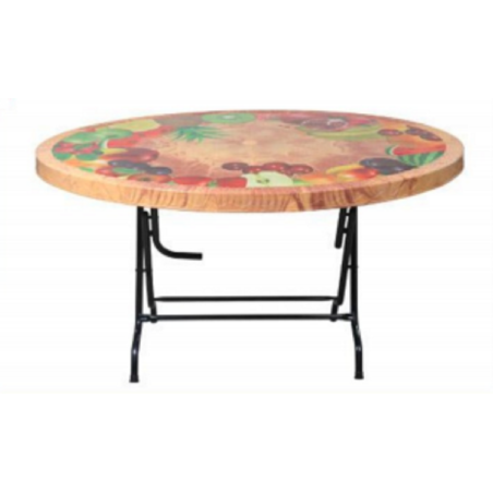 6 Seated Deluxe Table-Print Sandal Wood (S/L)-TEL