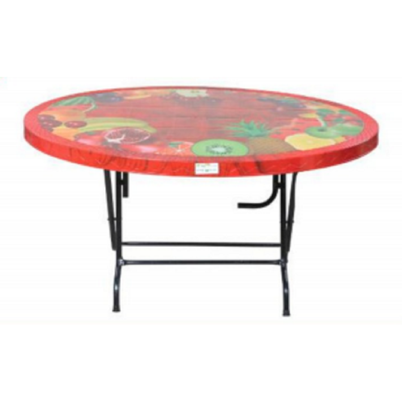 6 Seated Deluxe Table-Print  Rose Wood (S/L)-TEL