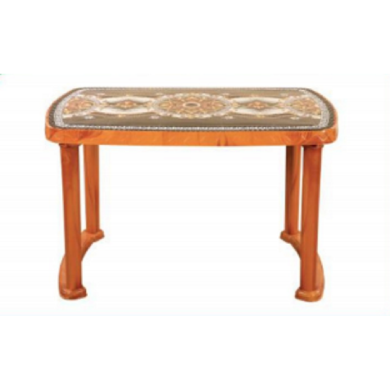4 Seated Deluxe Table-Print S/W Royal (Pl/L)-TEL