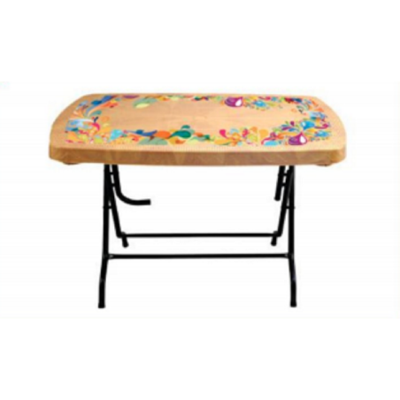 4 Seated Deluxe Table -Print Sandal Wood (S/L)-TEL