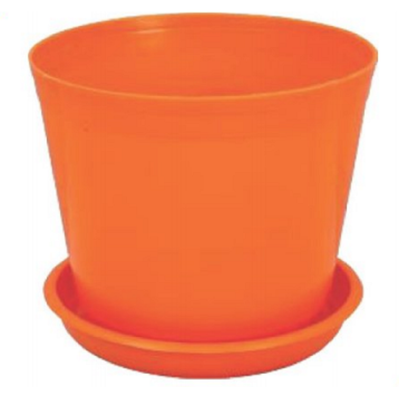 Flower Tub with Tray 7"-RW (17CM)-TEL