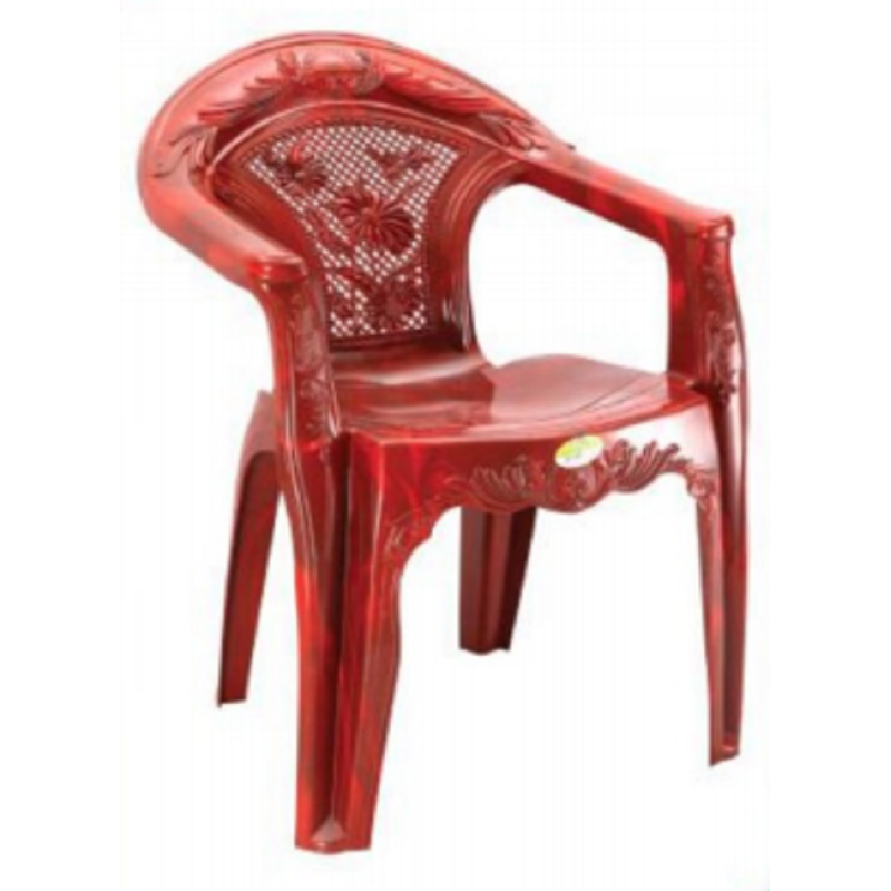 Garden Chair with Arm (Flower)  Rose Wood-TEL