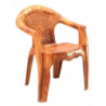 Garden Chair with Arm (Fence)  Sandal Wood-TEL